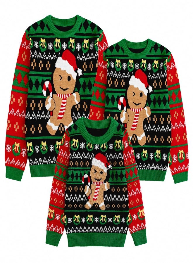 Simplee kids Ugly Christmas Sweater Family Matching Outfits for Baby Boy Toddler Girl Holiday Party Knitted Pullover - Image 1
