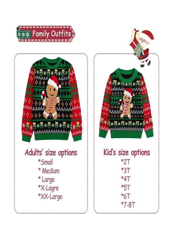 Simplee kids Ugly Christmas Sweater Family Matching Outfits for Baby Boy Toddler Girl Holiday Party Knitted Pullover - Image 3