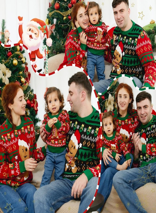 Simplee kids Ugly Christmas Sweater Family Matching Outfits for Baby Boy Toddler Girl Holiday Party Knitted Pullover - Image 2