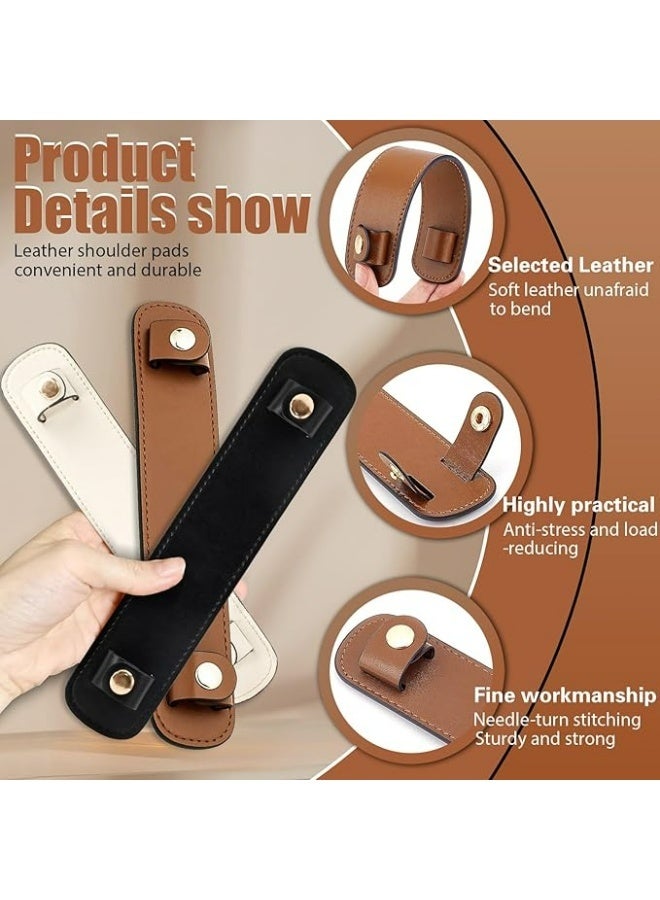 3Pcs Removable Leather Shoulder Strap Pad Replacement Pressure Relief Cover for Women Tote Bag Handbag Purse Backpack - Image 3