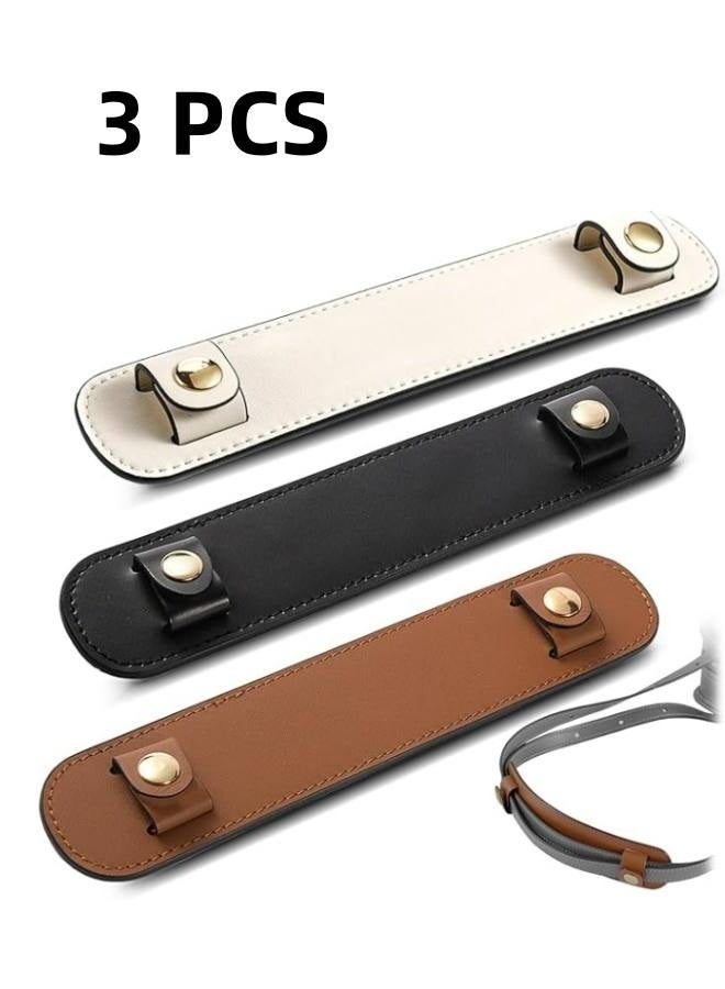 3Pcs Removable Leather Shoulder Strap Pad Replacement Pressure Relief Cover for Women Tote Bag Handbag Purse Backpack - Image 1