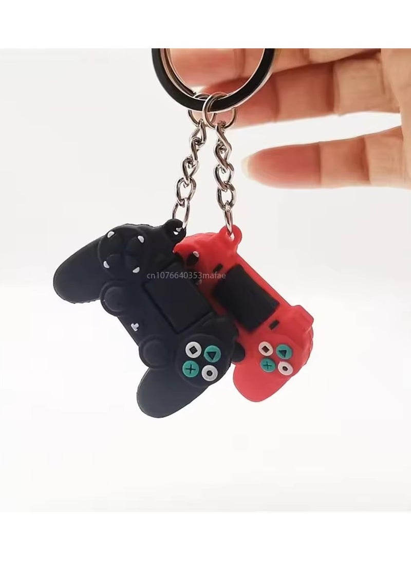 Goolsky Video Game Handle Keyring for Men Small Joystick Model Keychain for Men Women Simulation Control Handle Key Ring  - Image 3