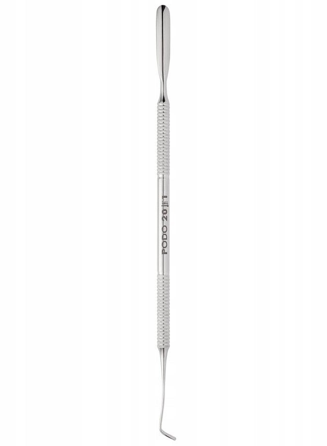 Staleks Podo 20 Type 1 Double-Ended Podology Curette & Rounded Pusher - Tool for Pterygium and Callus Removal - Image 1