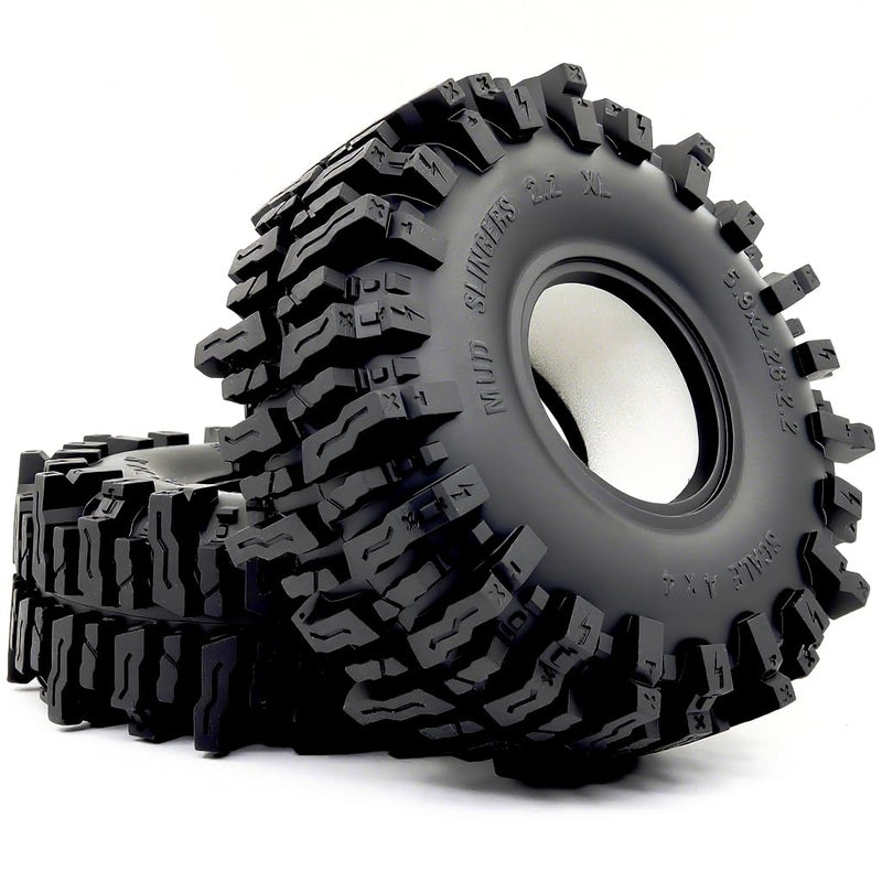 HOBBYSOUL 5.9'' Tall RC 2.2 Crawler Tires (Super Soft Sticky) T10 Mud Slingers XL 2.2'' Tire Tyre for 1/10 Scale RC Crawler Upgrades, HS701806 - Image 5