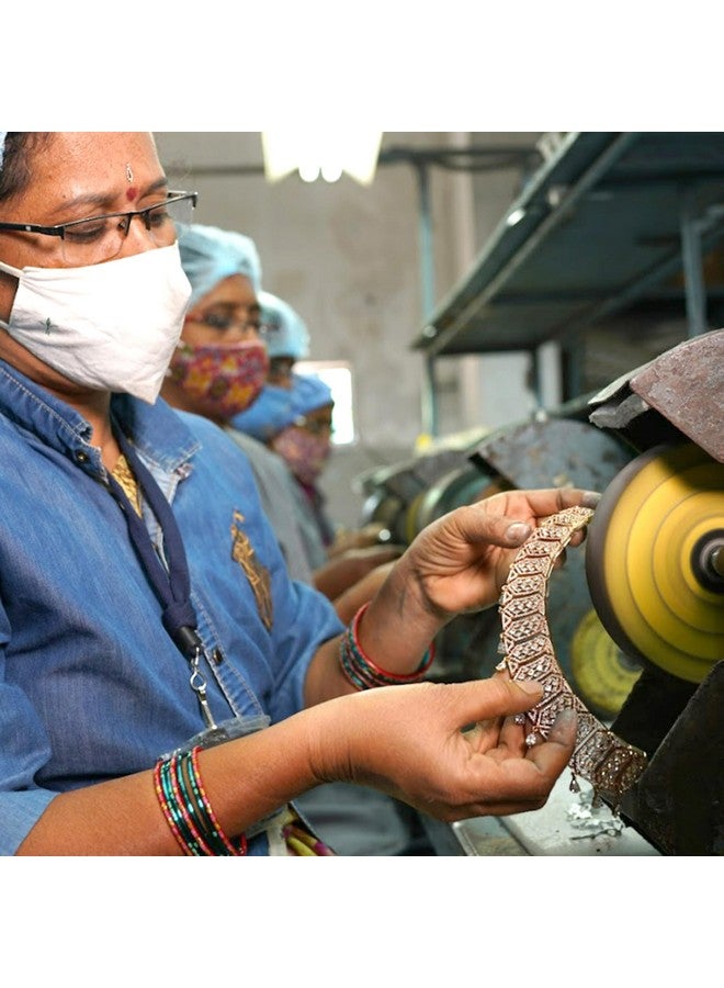 Estele 24kt Gold Plated Mangalsutra Bracelet for Women with 5 Exotic Charm Elements, One Size (101940 BR) - Image 4