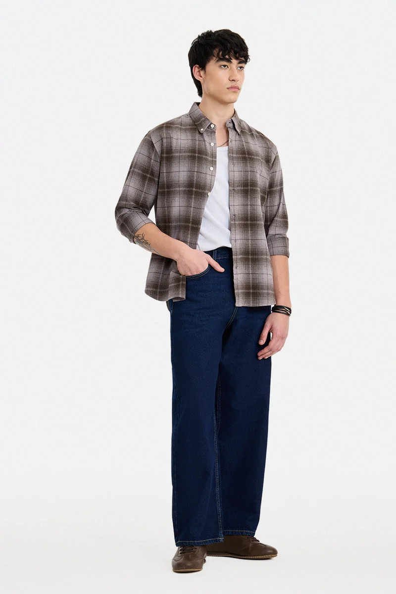 SNITCH Dark Blue Dark Blue Solid Loose Fit Streetwear Jeans for Men | Best Price UAE