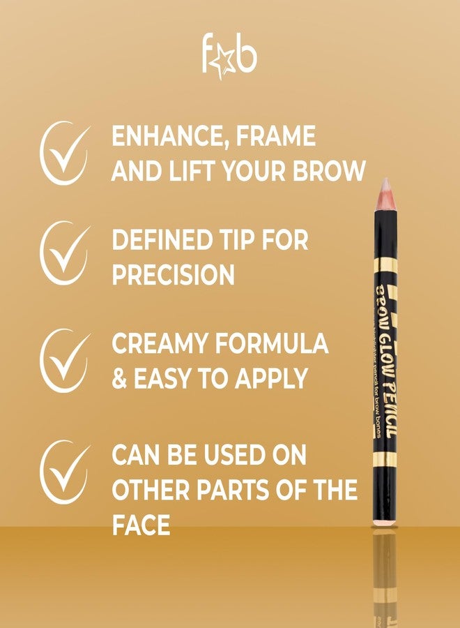 Fab Brows Brow Glow Pencil | Eye Highlighter Makeup | Creamy Eye Brightener Stick for Lifting and Defining Brows | Applies to Nose and Cheekbones for Slimming Effect | Cruelty-Free, UK-Brand - Image 3