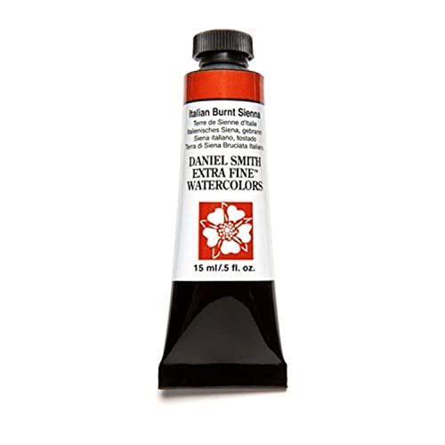 Daniel Smith Extra Fine Watercolor 15ml Paint Tube, Italian Burnt Sienna - Image 1
