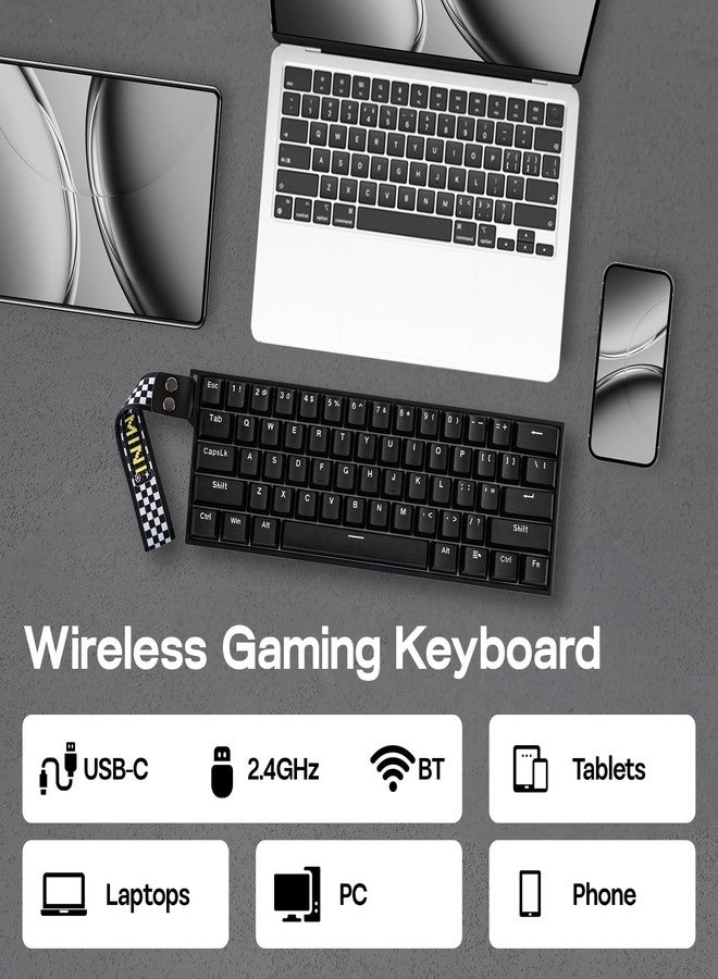 ابوماكر لوحة مفاتيح الألعاب اللاسلكية EPOMAKER Aula MINI60 HE، معدل استجابة 8 كيلو هرتز، SOCD وDKS، لوحة مفاتيح بتأثير هول بنسبة 60% مع زناد سريع وتفعيل قابل للتعديل، إضاءة RGB، غطاء مفاتيح PBT، متوافقة مع ويندوز/ماك (قياسي) - Image 5