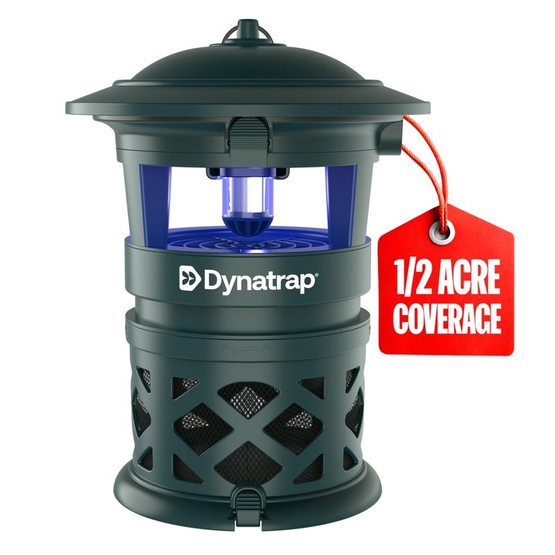 DynaTrap DT1130-GRSR 1/2 Acre Mosquito & Flying Insect Outdoor Trap and Killer â€“ Kills Mosquitoes, Flies, Wasps, Gnats, & Other Flying Insects - Bug Zapper Alternative â€“ Green - Image 1