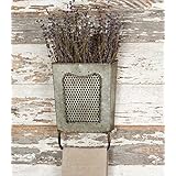 Colonial Tin Works Colonial Tin Works Galvanized Steel Vintage Dalton Wall Box with Towel Bar, Galvanised  - Image 1