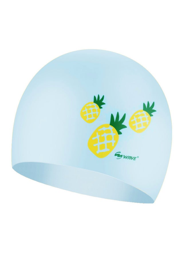 قبعة سباحة للشعر الطويل تصميم موجة بلون واحد، كبيرة الحجم للبالغين، مقاومة للماء، حافظة للشعر، سيليكون للرجال والنساء