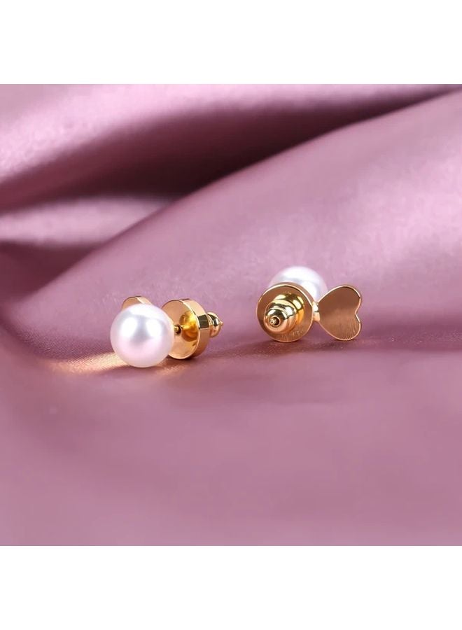 Golden Heart Locking Bullet Earring Backs 4pcs Support For Heavy Droopy Earrings - Image 2