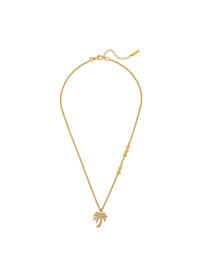 بالم انجلز Segno Yellow Gold Plated Stainless Steel Pendant Necklace for Women