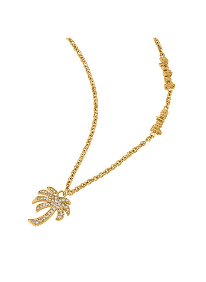 بالم انجلز Segno Yellow Gold Plated Stainless Steel Pendant Necklace for Women