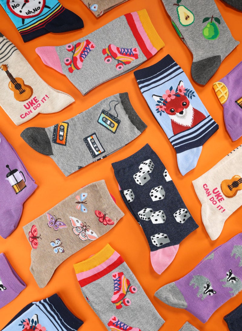 Hot Sox Women's Fun Drinks Crew Socks-1 Pair Pack-Happy Hour Cool & Funny Gifts, Cocktails (Black), Shoe Size: 4-10 - Image 3