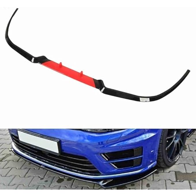 TOPINCN Front Bumper Lip Impact Resistant Splitter Fit for Seat, Sporty Style for Lane Scratch Protection (Red) - Image 4