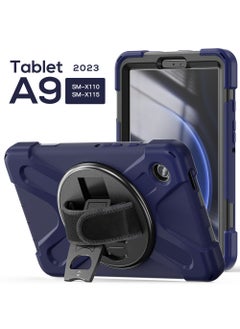 Rock Pow Samsung Galaxy Tab A9 Case 8.7 Inch 2023 SM-X110/X115/X117 for Kids | Heavy Duty Shockproof Case with Rotating Stand Hand Strap for Galaxy Tab A9 Tablet 2023  - Image 2