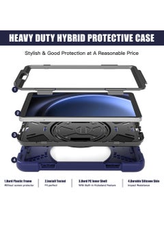 Rock Pow Samsung Galaxy Tab A9 Case 8.7 Inch 2023 SM-X110/X115/X117 for Kids | Heavy Duty Shockproof Case with Rotating Stand Hand Strap for Galaxy Tab A9 Tablet 2023  - Image 4