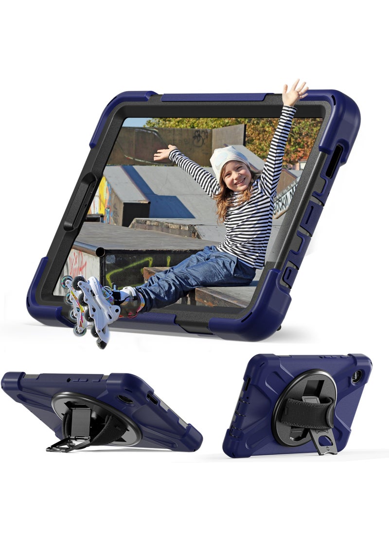 Rock Pow - Samsung Galaxy Tab A9 Case 8.7 Inch 2023 SM-X110/X115/X117 for Kids | Heavy Duty Shockproof Case with Rotating Stand Hand Strap for Galaxy Tab A9 Tablet 2023 - Image 1
