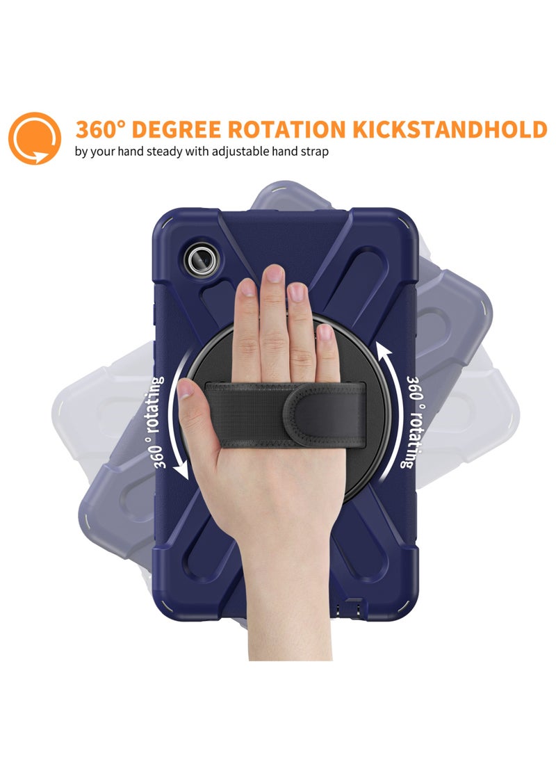Rock Pow - Samsung Galaxy Tab A9 Case 8.7 Inch 2023 SM-X110/X115/X117 for Kids | Heavy Duty Shockproof Case with Rotating Stand Hand Strap for Galaxy Tab A9 Tablet 2023 - Image 1