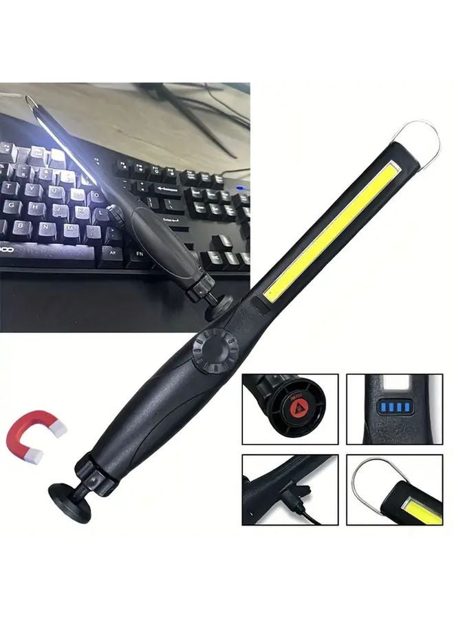 USB Rechargeable Magnetic Work Light With Adjustable Brightness Hands Free Operation - Image 1