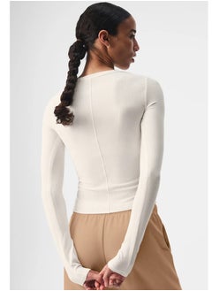 alo alo yoga top, long-sleeved, round-neck, breathable, highly elastic, slimming, sports top, slimming, versatile, fitness innerwear as a base layer  - Image 3