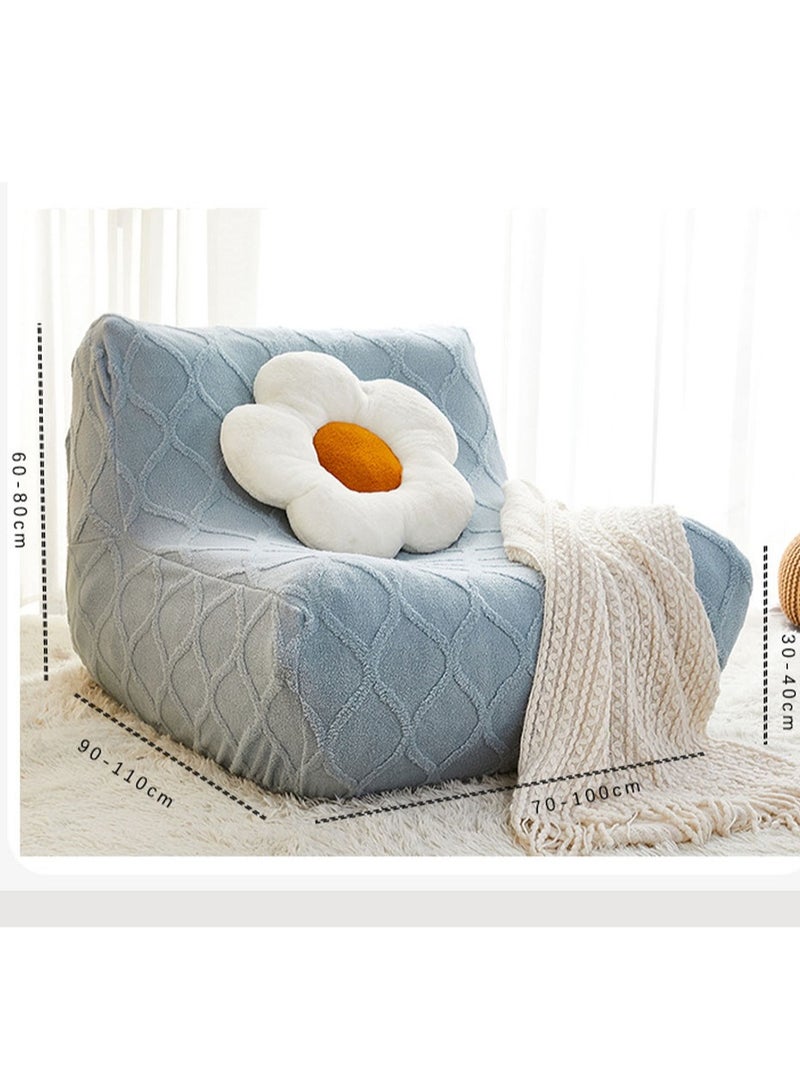 عام غطاء أريكة أرضية كسولة، غطاء أريكة على شكل كيس فول بجانب الموقد، غطاء أريكة إسفنجية بمقعد واحد للبالغين، غطاء واقي كرسي استرخاء قابل للتمدد بدون أذرع لغرفة المعيشة وغرفة النوم والصالون - Image 2