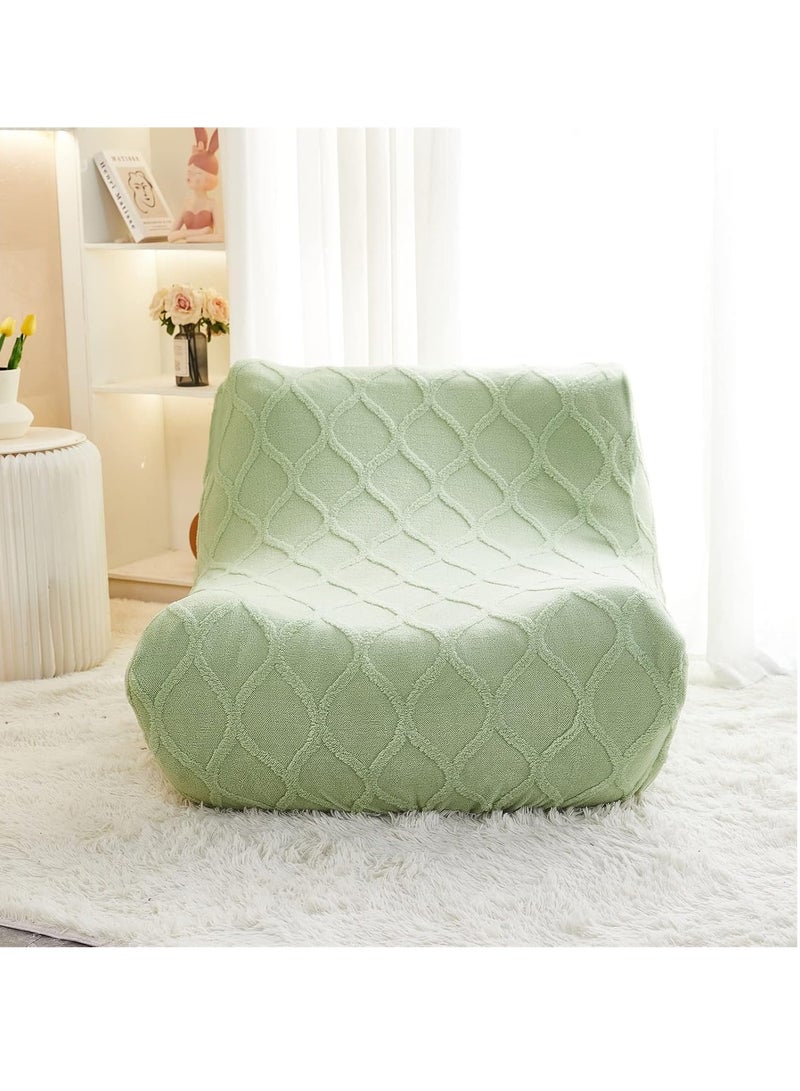 عام غطاء أريكة أرضية كسولة، غطاء أريكة على شكل كيس فول بجانب الموقد، غطاء أريكة إسفنجية بمقعد واحد للبالغين، غطاء واقي كرسي استرخاء قابل للتمدد بدون أذرع لغرفة المعيشة وغرفة النوم والصالون - Image 4