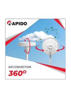 Rapido Rapido RBF-30 Rechargeable Fan - Portable, Powerful, & Convenient Cooling Solution with Remote Control  - Image 5