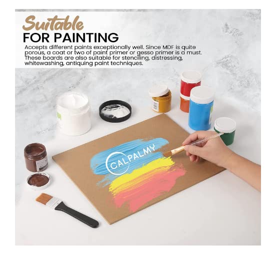 ORMANGO Pack of 6 MDF Boards for Art and Craft Different Size Craft Board with Light Colour and Smooth Finish (5.0 Millimetres, 11X14) - Image 4