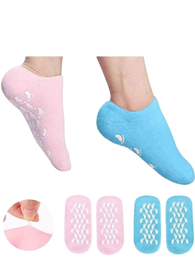 Generic 1 Pair Foot Care Spa Moisturizing Gel Socks Exfoliating Dry Cracked Soft Skin Sock Pedicure Hard Heel Skin Protector Repairing  - Image 1