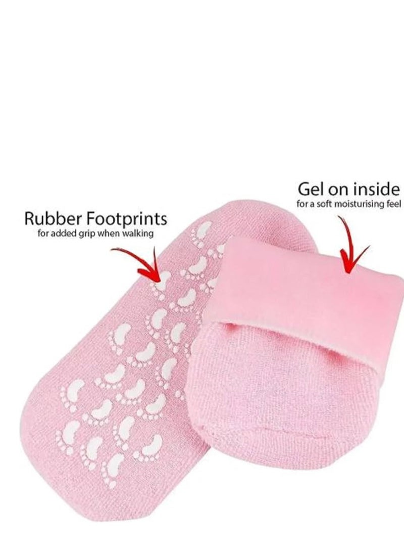 Generic 1 Pair Foot Care Spa Moisturizing Gel Socks Exfoliating Dry Cracked Soft Skin Sock Pedicure Hard Heel Skin Protector Repairing  - Image 2