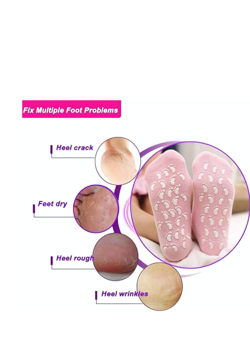 Generic 1 Pair Foot Care Spa Moisturizing Gel Socks Exfoliating Dry Cracked Soft Skin Sock Pedicure Hard Heel Skin Protector Repairing  - Image 4