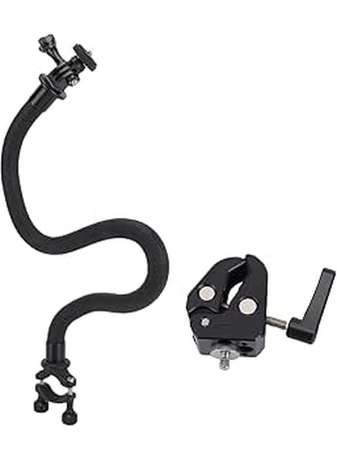 Flexible Gooseneck Camera Stand with 180 Rotation Universal 1 4 Inch Screw and Desk Clamp Mount - Image 1