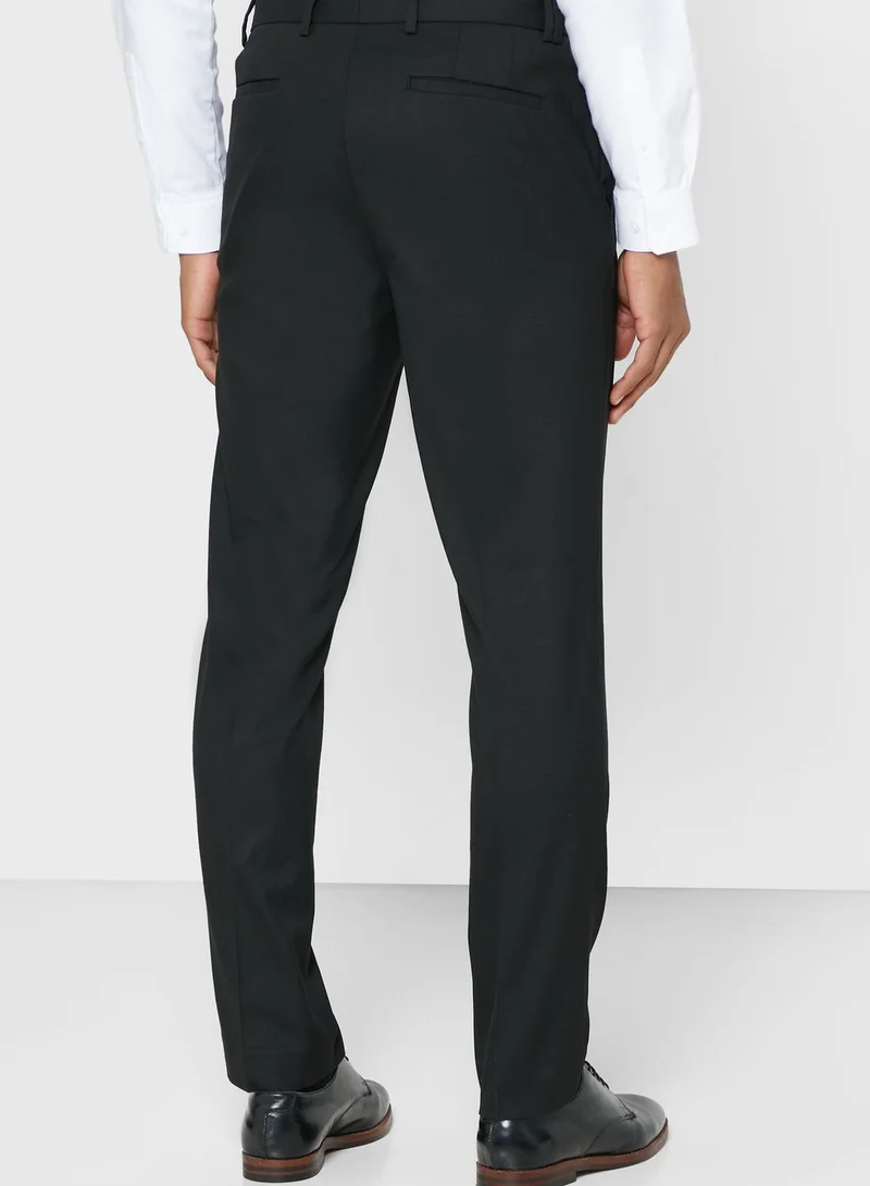 RIVER ISLAND Herringbone Slim Fit Trousers