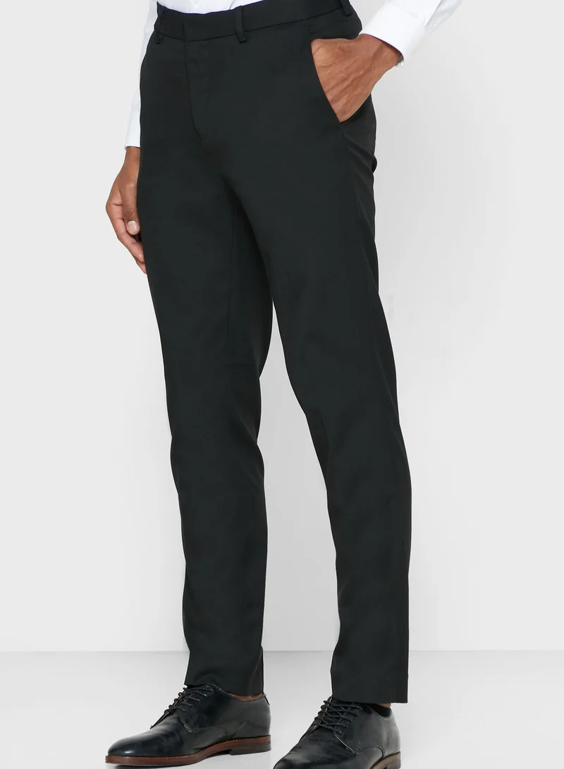 RIVER ISLAND Herringbone Slim Fit Trousers