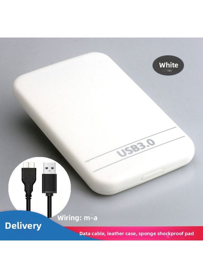 Generic Micro 3.0 High Speed Mobile Hard Disk Box 2.5 Inch SATA Serial Port Solid State Mechanical Hard Disk Box-Color:U25SX3.0-S White  - Image 1