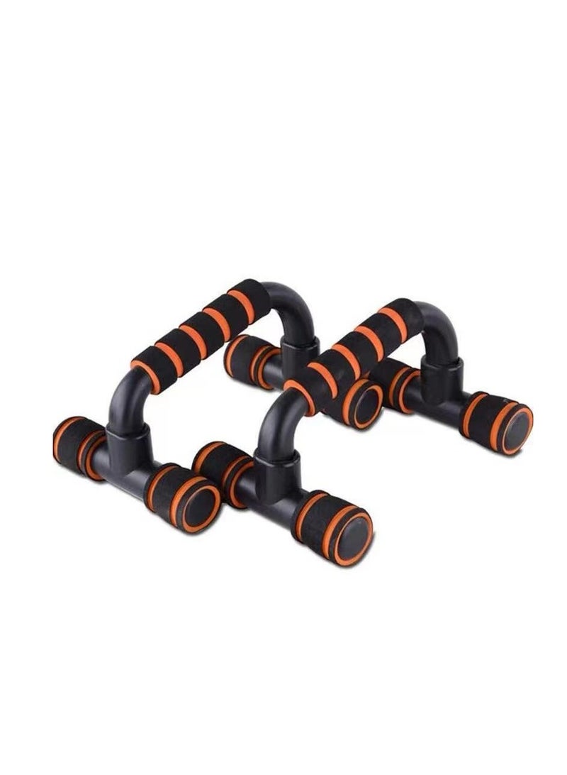 GULFLINK Portable Fitness Equipment Push-up Stand Bar Orange/Black - Image 1