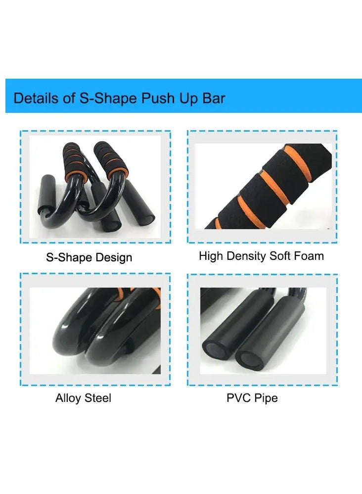 GULFLINK Portable Fitness Equipment Push-up Stand Bar Orange/Black - Image 4