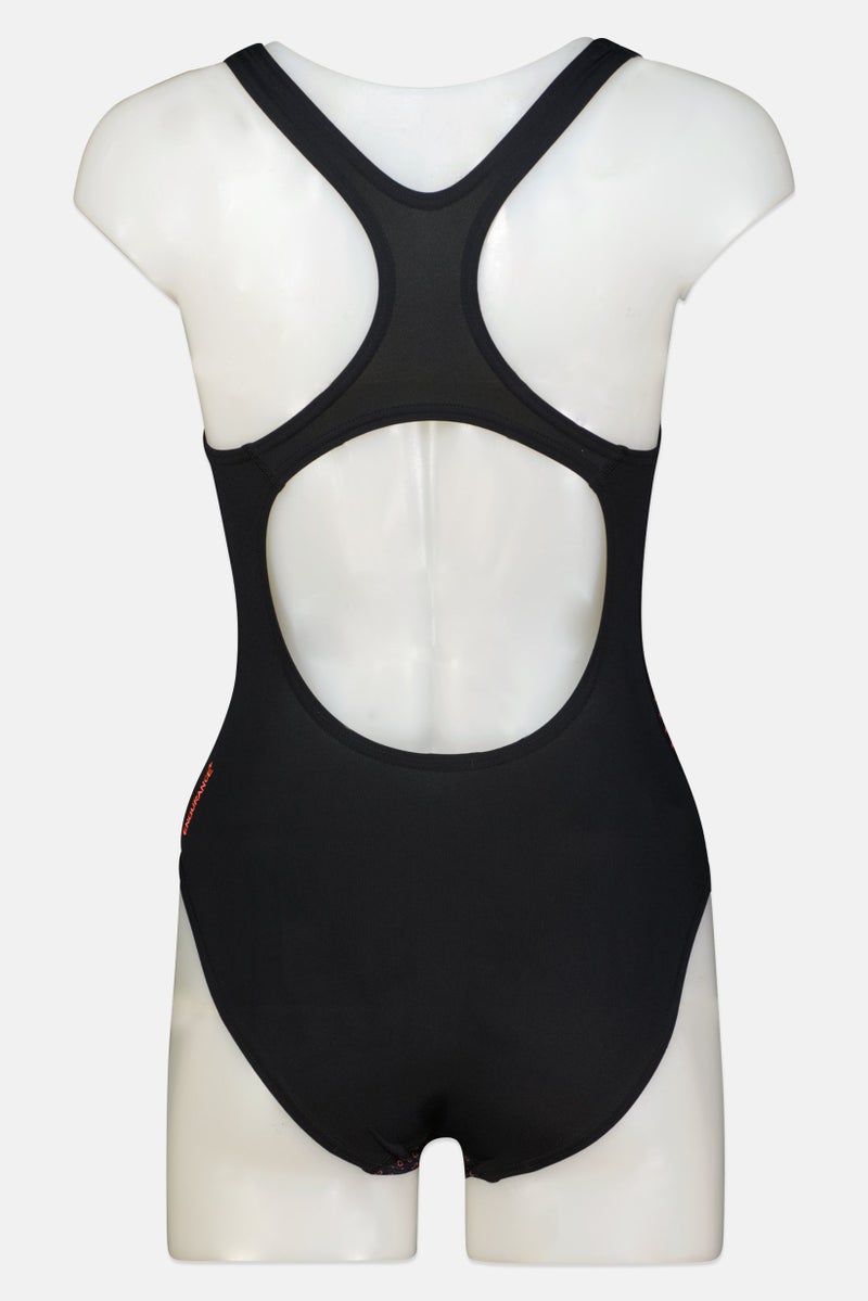 speedo Women Embroidered Logo Non Padded One Piece, Multicolor - Image 2