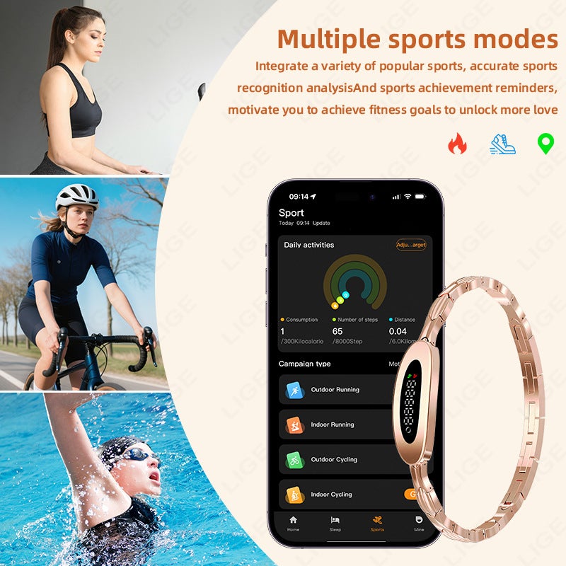 New Model S9 Smart Bracelet Heart Rate Blood Oxygen Sleep Monitoring Step Counter Remote Control Camera Women'S Smart Bracelet - Image 5