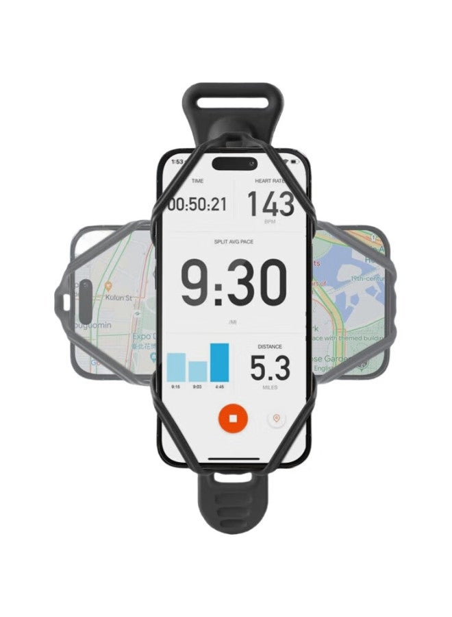 BONE Highway Bicycle Phone Mount, Magnetic Quick-Release, Cycling Navigation Bracket, Silicone Shock-Absorbing, Suitable For Garmin Bike Computers - Image 3