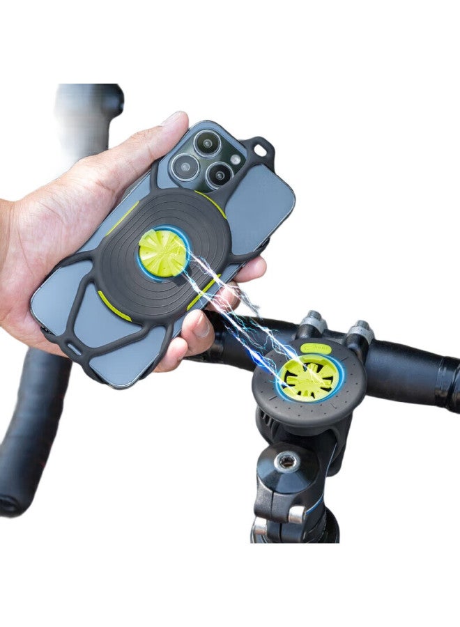 BONE Highway Bicycle Phone Mount, Magnetic Quick-Release, Cycling Navigation Bracket, Silicone Shock-Absorbing, Suitable For Garmin Bike Computers - Image 2