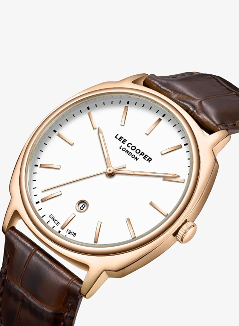 Lee Cooper Men's LEATHER Analog Watch LC08248.432 - 41 mm