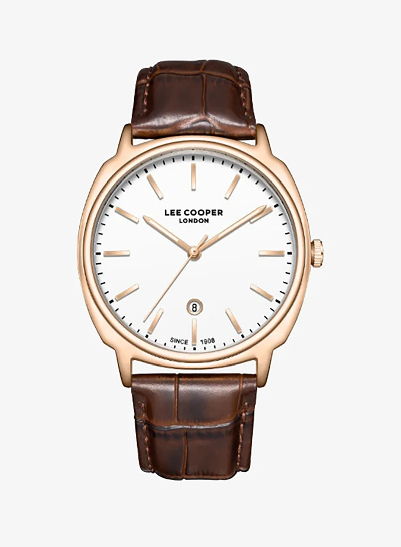 Lee Cooper Men's LEATHER Analog Watch LC08248.432 - 41 mm