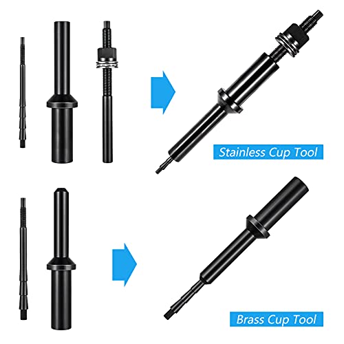 YOOWEE Compatible with Volvo Mack Truck Injector Nozzle/Cup/Sleeve/Tube Remover & Installer Tool Kit Work on D11 D12 D13 D16 FM12 MP7 MP8 MP10 Engine Replaces 9986174 88800387 88800196 - Image 5