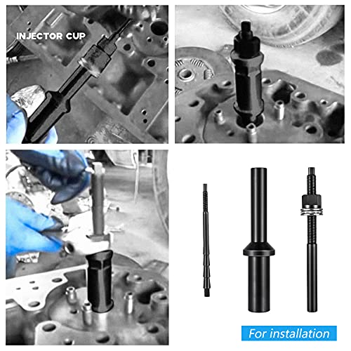 YOOWEE Compatible with Volvo Mack Truck Injector Nozzle/Cup/Sleeve/Tube Remover & Installer Tool Kit Work on D11 D12 D13 D16 FM12 MP7 MP8 MP10 Engine Replaces 9986174 88800387 88800196 - Image 3