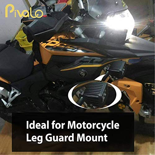 Pivalo PVLLMB2 Universal Fog Light Horizontal Bar Clamp Mounting Brackets Kit with Rubber Insert for Car, Motorcycle, Jeep, SUV and Off Road Vehicles (1 Pair) - Image 5