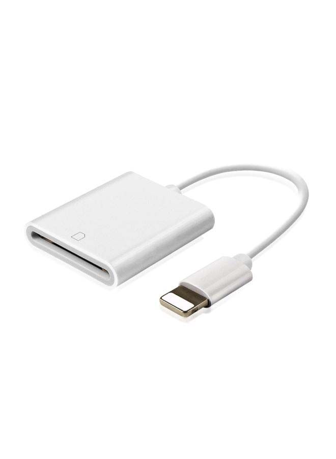 NIBEMINENT SD Card Camera Reader Adapter White  - Image 1